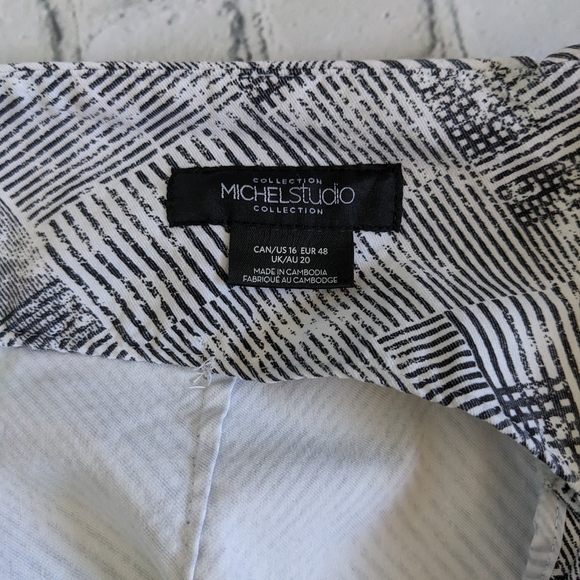 MICHEL STUDIO Geometric Stretch Fitted Skirt - Picture 9 of 10